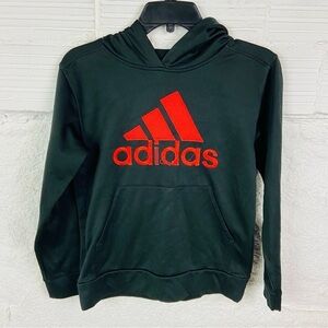 Adidas Black Sweatshirt with Vibrant Red embroidered 
Emblem size 10